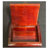 MB - Set of 4 Asian-Inspired Wooden Jewelry and Trinket Boxes with Inlay and Velvet Lining