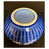 MB - Vintage Style Blue Crackle Glaze Ceramic Vase with Handles