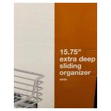 MB - Organized Living 15.75 Inch Extra Deep Sliding Organizer - White