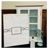MB - Bathroom Storage Cabinet with Bath Accessories and Decor Set