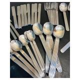 K - Large Stainless Steel Flatware Set with Organizer Tray