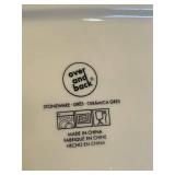 LR - Collection of Over and Back Stoneware Serving Dishes and Decorative Plates