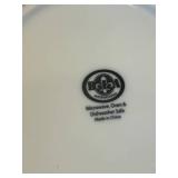 LR - Collection of Over and Back Stoneware Serving Dishes and Decorative Plates