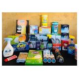 MB - Household Cleaning and Laundry Supply Lot with Light Bulbs and Filters