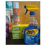 MB - Household Cleaning and Laundry Supply Lot with Light Bulbs and Filters