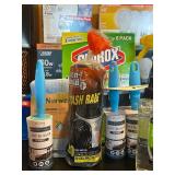 MB - Household Cleaning and Laundry Supply Lot with Light Bulbs and Filters