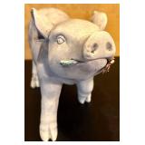 K - Set of 2 Vintage-Style Pig Figurines Decorative Farmhouse Decor