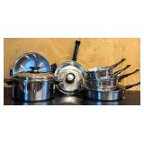 K - Homemakers Guild Stainless Steel 7-Piece Cookware Set with Lids
