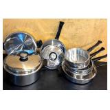 K - Homemakers Guild Stainless Steel 7-Piece Cookware Set with Lids