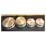 K - Homemakers Guild Stainless Steel 7-Piece Cookware Set with Lids