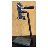 K - Vintage Roger Estate Wine Bottle Corkscrew Opener with Granite Base and Tabletop Stand