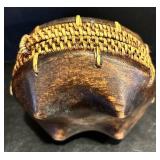 K - Set of 3 Vintage Trinket Boxes - Wood Carved, Painted & Decorative Styles