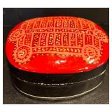 K - Set of 3 Vintage Trinket Boxes - Wood Carved, Painted & Decorative Styles