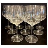 K - Set of 9 Luigi Bormioli Italian Wine Glasses