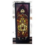 LR - Stunning Stained Glass Panel in Wooden Frame