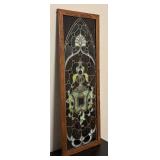 LR - Stunning Stained Glass Panel in Wooden Frame