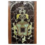 LR - Stunning Stained Glass Panel in Wooden Frame