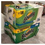 LL  - Lot of 2 New Bounty Paper Towel Packs (12=18 and 12=24 Doubles)