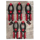 LL  - Set of 5 Tool Shop 3 Inch Ratcheting Clamps