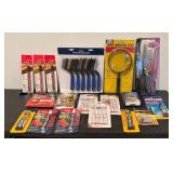 LL  - Lot of Household Repair and Craft Supplies Including Stain Markers, Super Glue, Adhesives and More