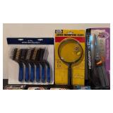 LL  - Lot of Household Repair and Craft Supplies Including Stain Markers, Super Glue, Adhesives and More