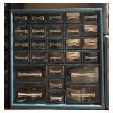 LL  - Lot of Hardware Organizers with Screws, Nails, Fasteners and More