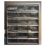 LL  - Lot of Hardware Organizers with Screws, Nails, Fasteners and More