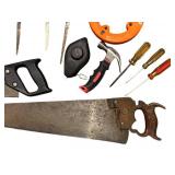 LL  - Assorted Hand Tools Including Saws, Hammers, Screwdrivers and More