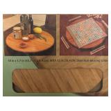 O - 18 Inch Bamboo Lazy Susan with Steel Ball-Bearing Glide