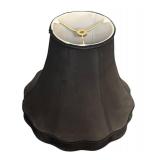O - Black Fabric Scalloped Lampshade