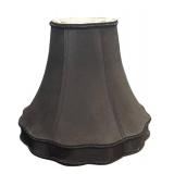 O - Black Fabric Scalloped Lampshade