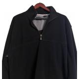 O - Izod PerformX Black Quarter-Zip Pullover Shirt Size Large