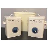 LR - Set of Metal Storage Canisters with Handles