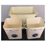 LR - Set of Metal Storage Canisters with Handles