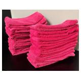 O - Set of 19 Hot Pink Salon Hand Towels