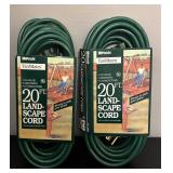 BC - Set of 5 Woods YardMates Landscape Extension Cords - 20 ft and 75 ft