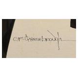 LR - Framed GR Cheesebrough Caricature Print of Orchestra