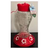 MB - Set of 3 Birdfeeders Including Squirrel Shield and Glass Hummingbird Feeders