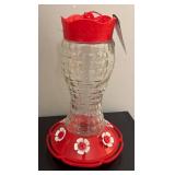 MB - Set of 3 Birdfeeders Including Squirrel Shield and Glass Hummingbird Feeders