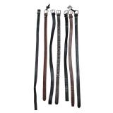 O - Assorted Designer Leather Belts Collection - Calvin Klein, Fossil, Pierre Cardin, Marc Ecko & More