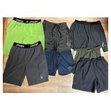 BR - Lot of 7 Pairs Mens Athletic Shorts Mixed Brands Sizes M-L