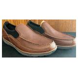 BR - Timberland Barrett Slip-On Brown Leather Shoes, Size 10