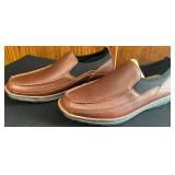 BR - Timberland Barrett Slip-On Brown Leather Shoes, Size 10