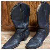 BR - Double H Black Leather Cowboy Boots