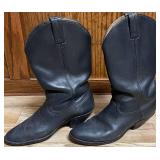 BR - Double H Black Leather Cowboy Boots