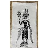 BR - Asian Temple Rubbing of Female Deity