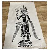 BR - Asian Temple Rubbing of Female Deity