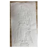 BR - Asian Temple Rubbing of Female Deity