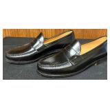 BR - Pair of Frye Black Leather Penny Loafers 11M and Brown Suede Oxfords