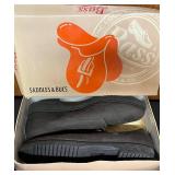 BR - Pair of Frye Black Leather Penny Loafers 11M and Brown Suede Oxfords